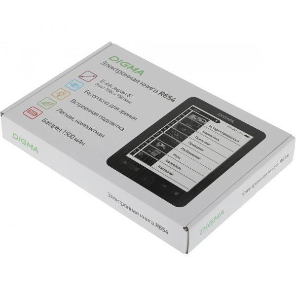 Электронная книга Digma R654 6" E-ink HD Pearl  600MHz/4Gb графит — изображение 13