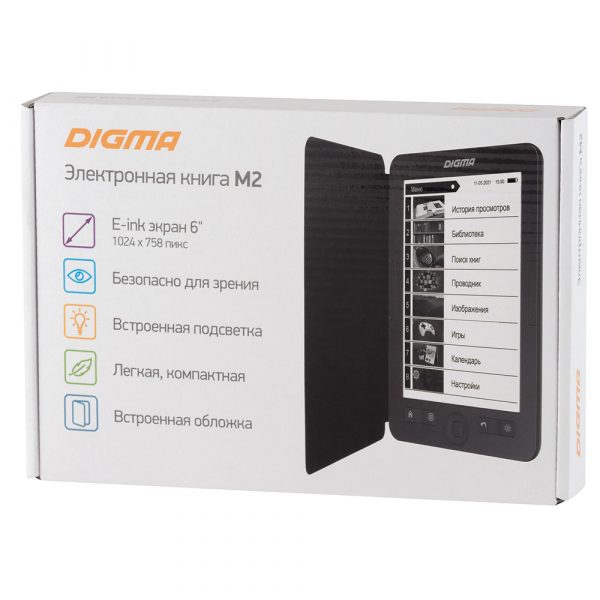 Электронная книга Digma M2 6" E-ink HD Pearl 128Mb/4Gb тёмно-серый — изображение 13