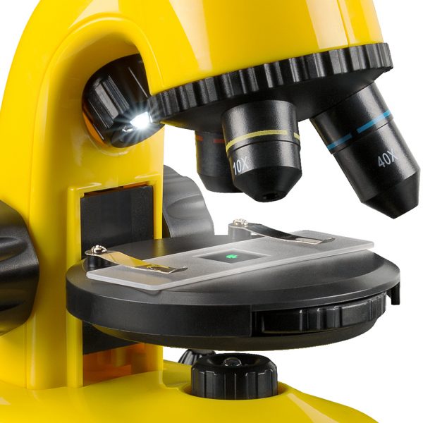 Микроскоп Bresser National Geographic 40x-800x. Цвет: желто-черный — изображение 4