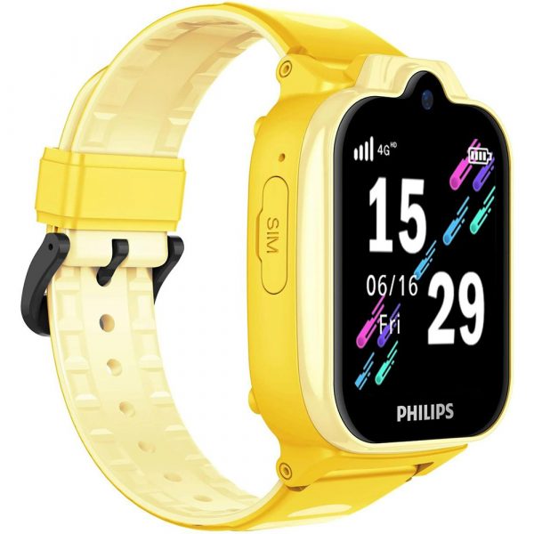 Смарт-часы Philips Kids W6610 1.69" IPS корп.желтый рем.желтый (CTW6610YL/00) — изображение 4