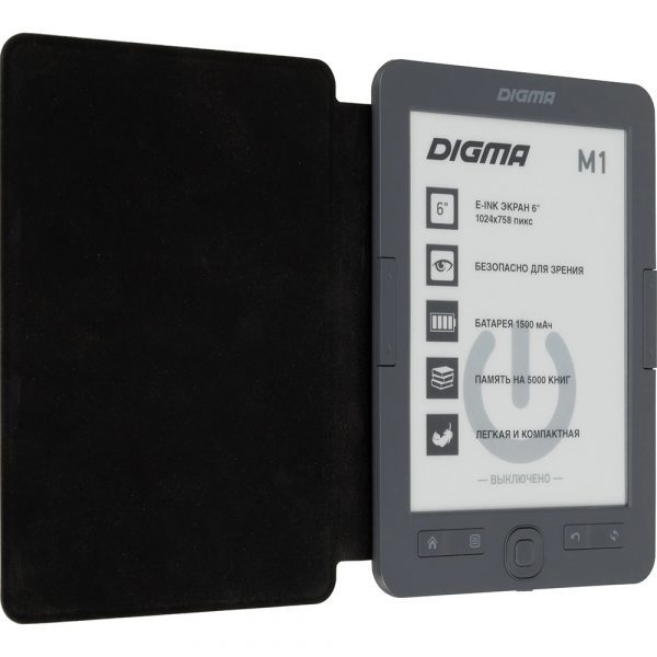 Электронная книга Digma M1 6" E-ink HD Pearl  128Mb/4Gb темно-серый — изображение 6
