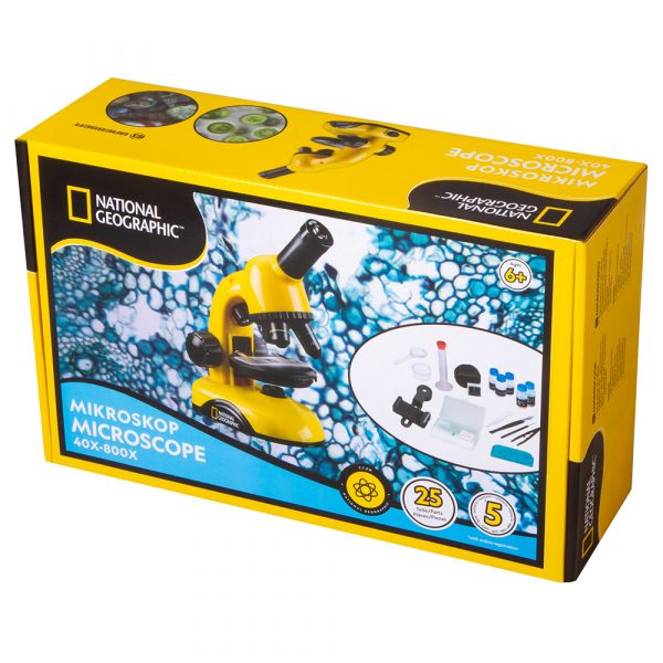 Микроскоп Bresser National Geographic 40x-800x. Цвет: желто-черный — изображение 11