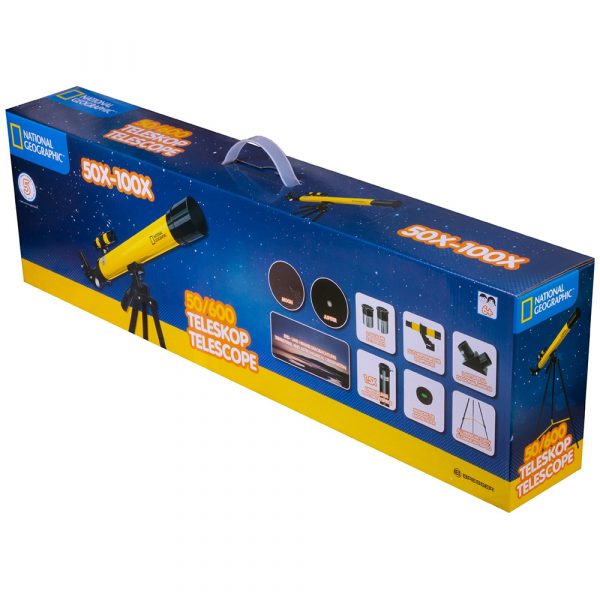 Телескоп Bresser National Geographic AZ 50/600 (CA) - Black/Yellow — изображение 9