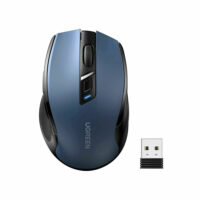 Мышка компьютерная беспроводная UGREEN MU006 (15064) Ergonomic Wireless Mouse 2.4G 4000DPI Silence Design. Цвет: синий