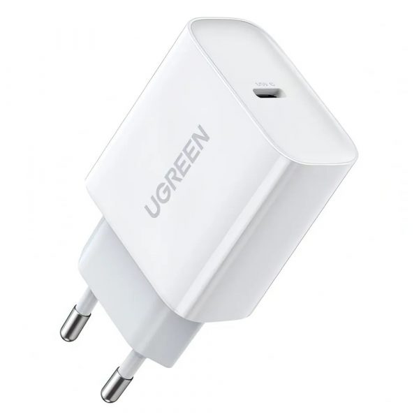 Зарядное устройство UGREEN CD137 (60450) Fast Charging Power Adapter With PD 20W EU. Цвет: белый