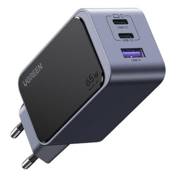 Сетевое зарядное устройство UGREEN X553 (35042) Nexode S 65W USB-A+2*USB-C GaN Tech Fast Charger EU. Цвет: серый