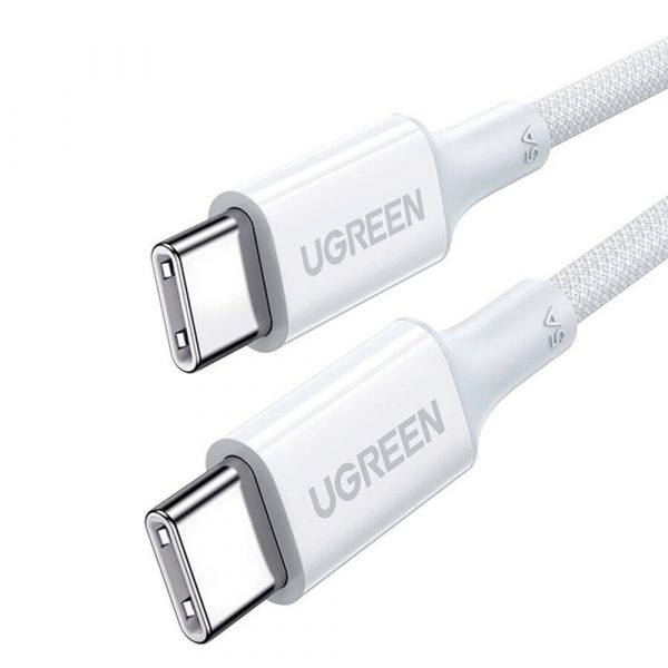 Кабель UGREEN US557 (15267) USB-C to USB-C PD Fast Charging Data Cable. Длина: 1м. Цвет: белый — изображение 3