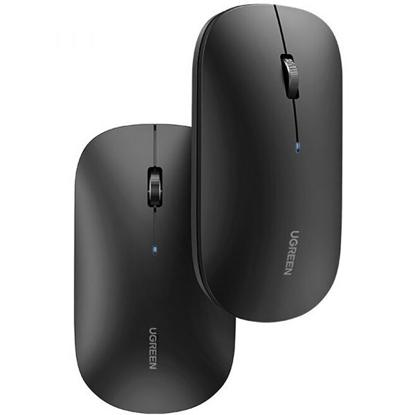 Беспроводная компьютерная мышь UGREEN MU001 (90531) Portable Wireless Mouse 4000DPI 2.4G and Bluetooth Silence Desig. Цвет: черный — изображение 3