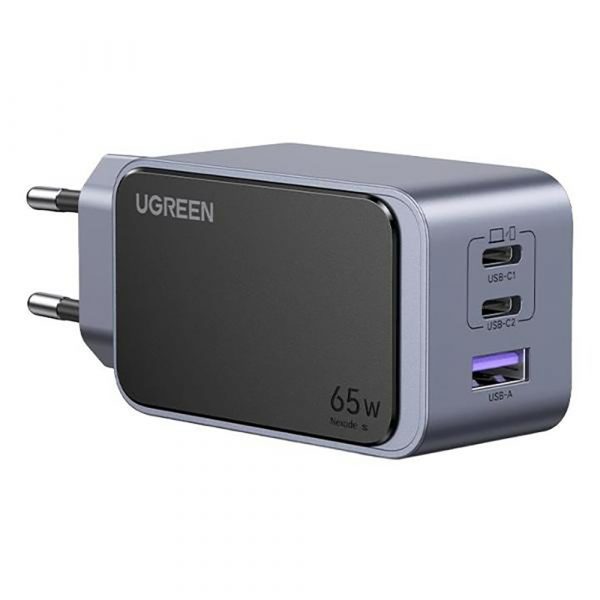 Сетевое зарядное устройство UGREEN X553 (35042) Nexode S 65W USB-A+2*USB-C GaN Tech Fast Charger EU. Цвет: серый — изображение 2