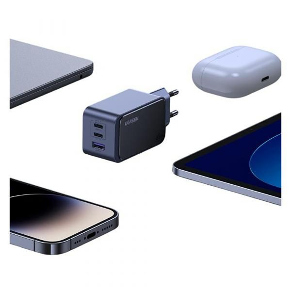 Сетевое зарядное устройство UGREEN X553 (35042) Nexode S 65W USB-A+2*USB-C GaN Tech Fast Charger EU. Цвет: серый — изображение 3