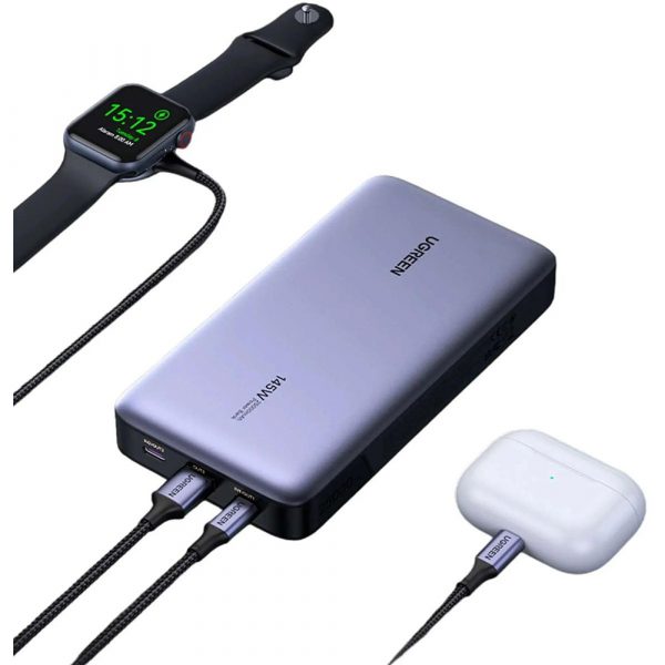 Внешний аккумулятор UGREEN PB205 (90597A) PD 145W Power Bank 25000mAh. Цвет: серый — изображение 4