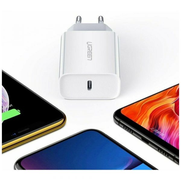 Зарядное устройство UGREEN CD137 (60450) Fast Charging Power Adapter With PD 20W EU. Цвет: белый — изображение 5