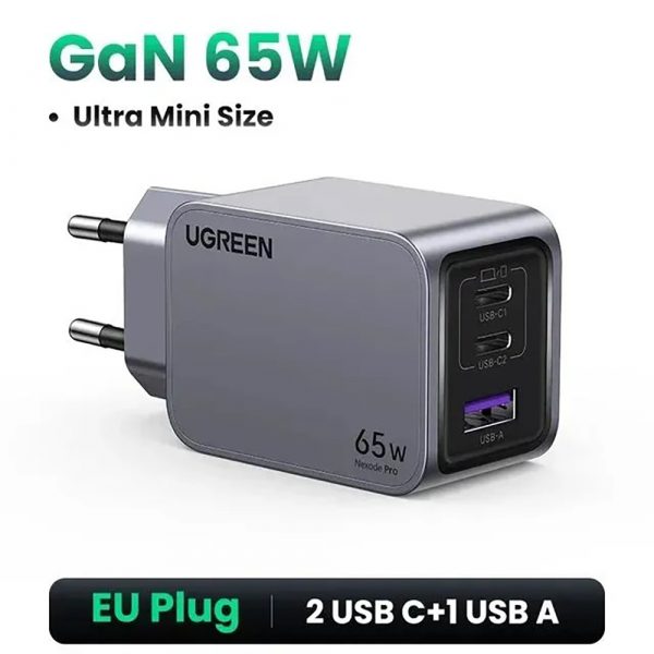 Сетевое зарядное устройство UGREEN X755 серый — изображение 5