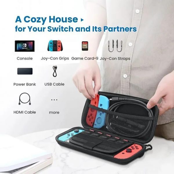 Органайзер для Nintendo UGREEN LP174 (50974) Portable Case for Nintendo Switch. Цвет: черный — изображение 4