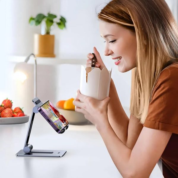 Подставка для телефона UGREEN LP678 (15608) Foldable Multi-Angle Phone Stand With Height Adjustable регулируемая по высоте. Цвет: серый — изображение 8