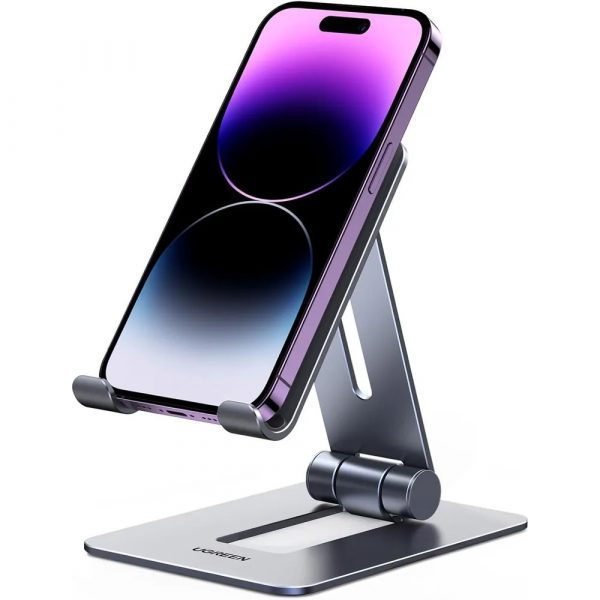 Подставка для телефона UGREEN LP678 (15608) Foldable Multi-Angle Phone Stand With Height Adjustable регулируемая по высоте. Цвет: серый — изображение 7