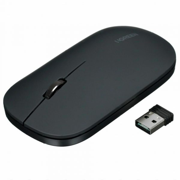 Беспроводная компьютерная мышь UGREEN MU001 (90531) Portable Wireless Mouse 4000DPI 2.4G and Bluetooth Silence Desig. Цвет: черный — изображение 10