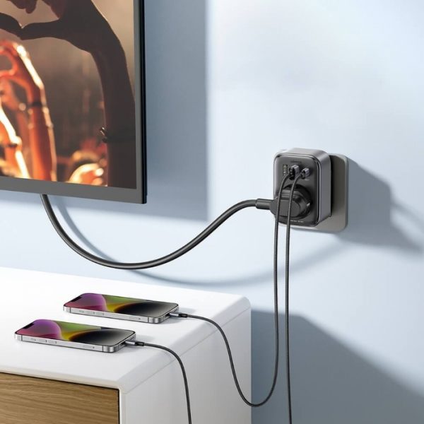 Сетевое зарядное устройство UGREEN CD314 (90613) DigiNest Outlet Extender (1 AC outlets +  30W 2A1C) - Black — изображение 2