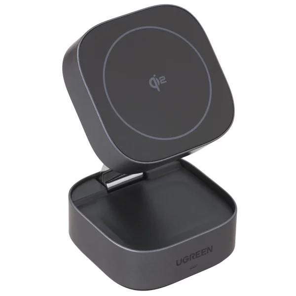 Магнитное беспроводное зарядное устройство UGREEN W702  Space Gray — изображение 3
