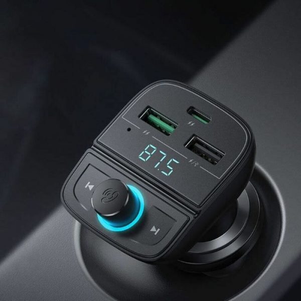 Зарядное устройство автомобильное UGREEN CD229 (80910) FM&Bluetooth Transmitter&Car Charger + TF Slot - Black — изображение 2