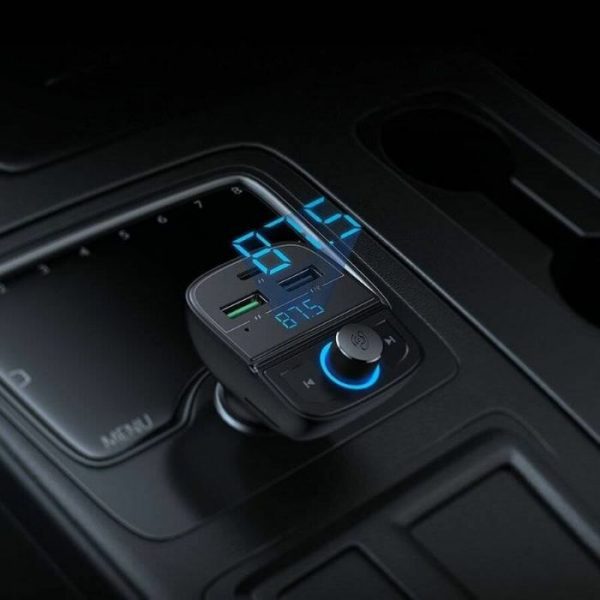 Зарядное устройство автомобильное UGREEN CD229 (80910) FM&Bluetooth Transmitter&Car Charger + TF Slot - Black — изображение 3