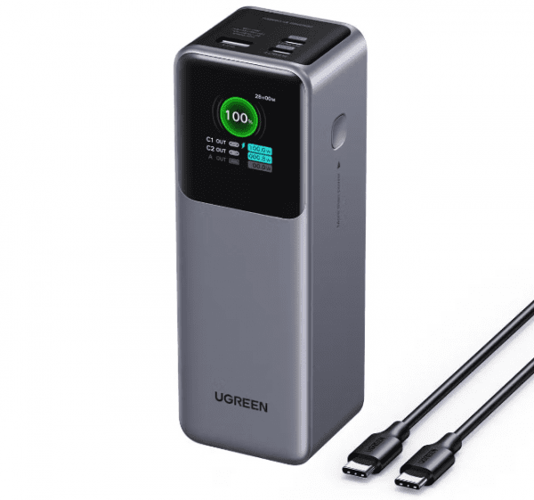 Внешний аккумулятор UGREEN PB722 (35525B) 25000mAh Fast Charging Power Bank 200W - Gray