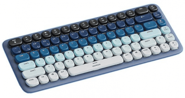Клавиатура проводная+беспроводная UGREEN KU101 (15226) FUN + Mechanical Keyboard USB-C & Bluetooth - Blue