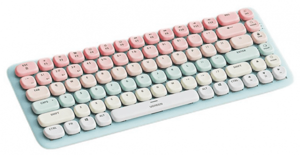 Клавиатура проводная+беспроводная UGREEN KU101 (15227) FUN + Mechanical Keyboard USB-C & Bluetooth - Pink