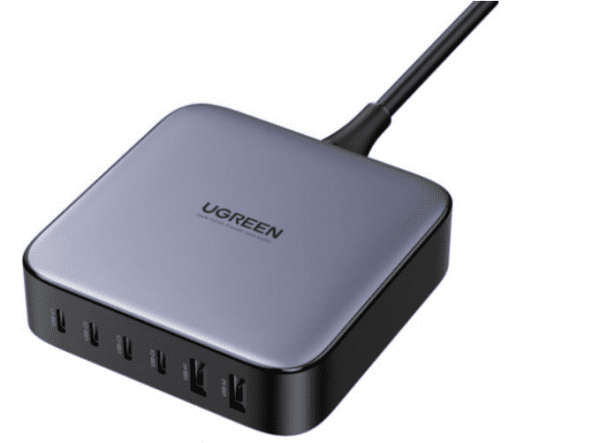 Сетевое зарядное устройство UGREEN CD271 (40914) Nexode 200W 2*USB-A+ 4*USB-C Desktop Charger (6-Port) - Gray