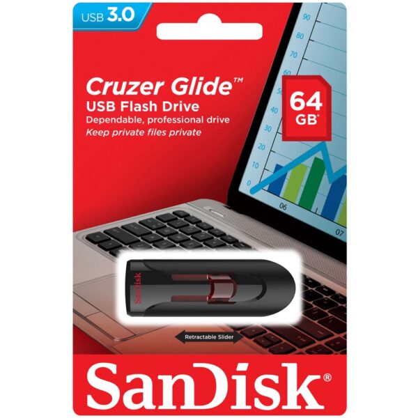 Флешка SanDisk Cruzer Glide USB 3.0-16GB. Цвет: черный — изображение 3