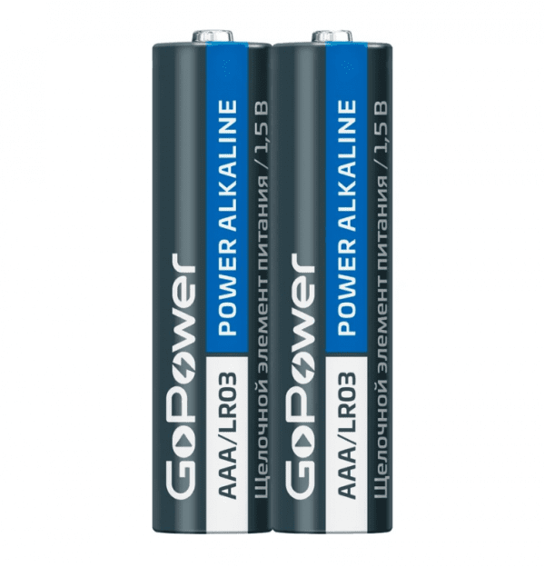 Батарейка GoPower LR03 AAA BL2 Alkaline 1.5V (2/24/480)