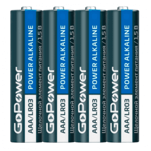Батарейка GoPower LR03 AAA BL4 Alkaline 1.5V (4/48/576)