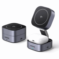 Магнитное беспроводное зарядное устройство UGREEN W702 Space Gray