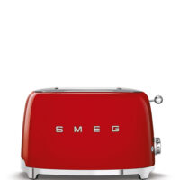 Тостер Smeg на 2 ломтика, красный TSF01RDEU