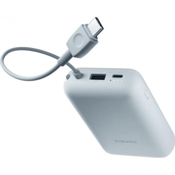 Внешний аккумулятор Xiaomi Power Bank 10000mAh (встроенный кабель) Ледяной синий GL — изображение 5