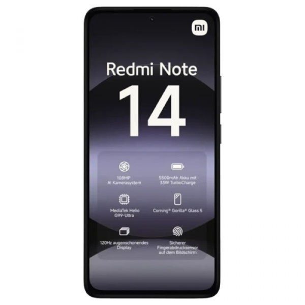 Смартфон Redmi Note 14 RU 6+128 Midnight Black — изображение 2
