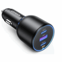 Автомобильное зарядное устройство UGREEN EC705 (35025) 2*USB-C PD+USB-A 130W Fast Car Charger - Gray