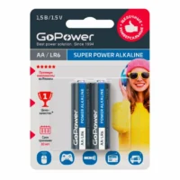 Батарейка GoPower LR6 AA BL2 Alkaline 1.5V (2/24/480)