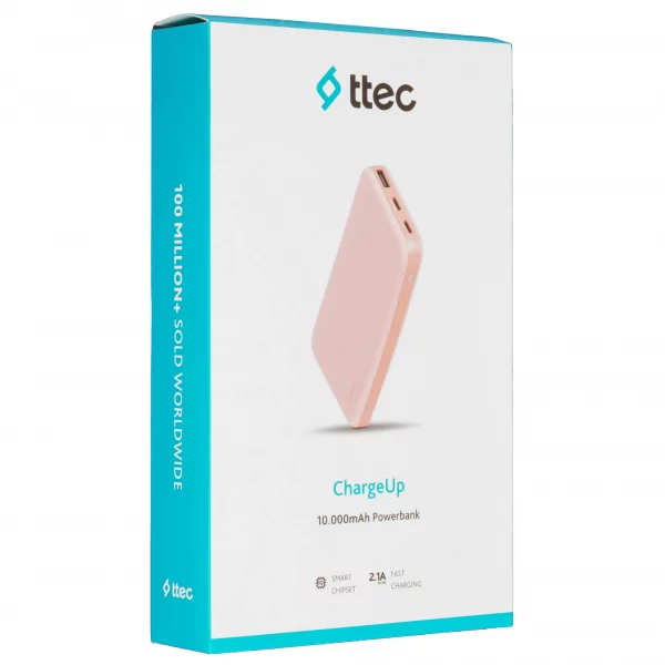 Аккумулятор внешний TTEC ChargeUp 10000mAh Pink — изображение 9