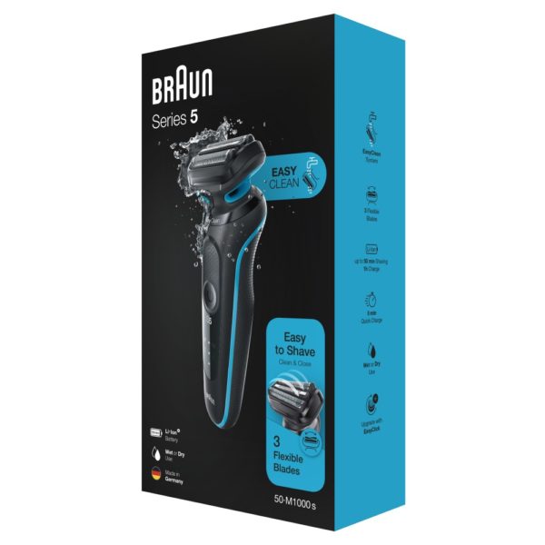 Электробритва Braun Series 5 50-M1000s. Цвет: черный/мятный — изображение 4