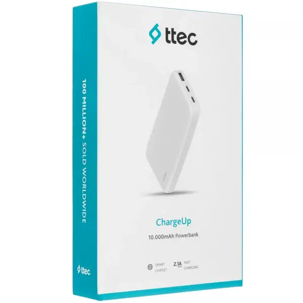 Аккумулятор внешний TTEC ChargeUp 10000mAh White — изображение 8