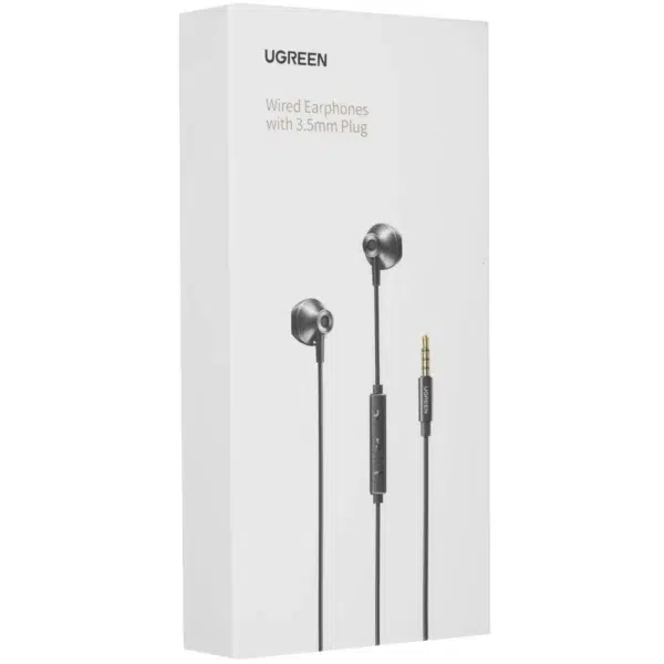 Наушники UGREEN EP106 (35755) Wired Earphones 3.5 mm - Black — изображение 7