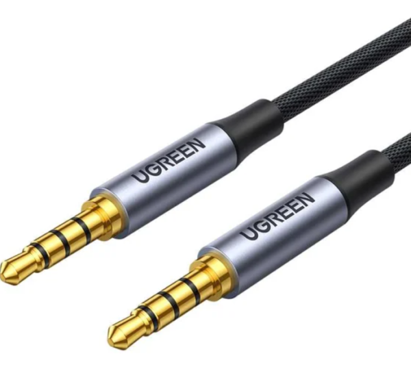 Кабель UGREEN AV183 (20782) 3.5mm Male to Male 4-Pole Microphone Audio Cable. Длина: 2м. Цвет: черный