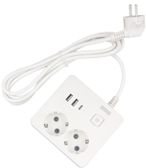 Сетевой удлинитель Powercube PC-1-2M 1.9м (2 розетки) белый