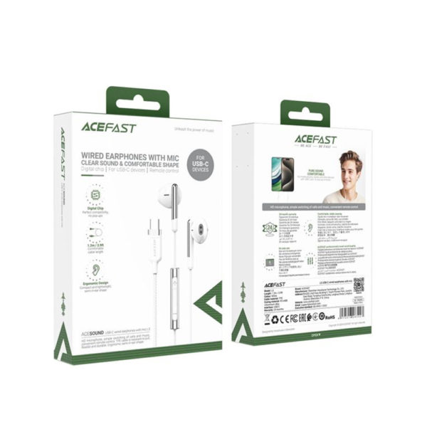 Наушники ACEFAST L3 USB-C White — изображение 2