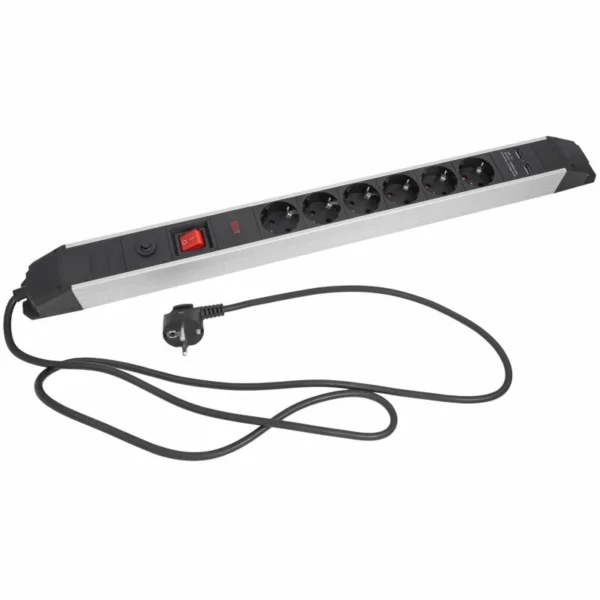 СТАРТ Сетевой удлинитель-фильтр SP 6x1 ZDVT 2USB черный 1,5м 6 розеток с заземлением — изображение 2