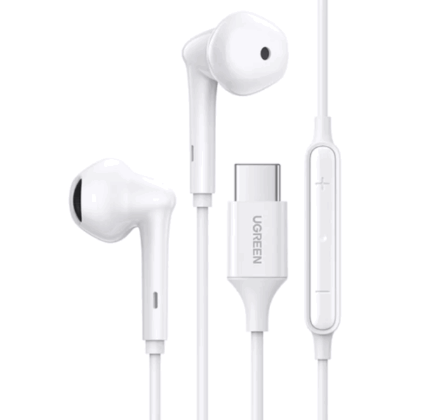 Наушники UGREEN EP101 (60700) Wired Earphones with Type-C Connector - White