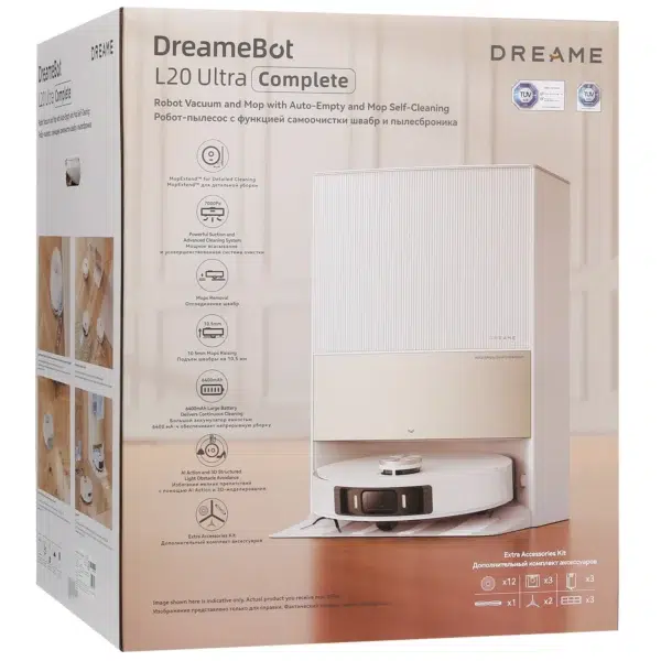 Робот-пылесос Dreame Bot Robot Vacuum and Mop L20 Ultra Complete White — изображение 17