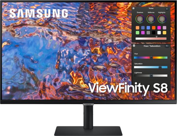 Монитор Samsung 32" ViewFinity S8 S32B800PXI черный IPS LED 5ms 16:9 HDMI полуматовая HAS Piv 350cd 178гр/178гр 3840x2160 60Hz DP 4K USB 5.2кг