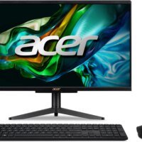 Моноблок Acer Aspire C22-1610 21.5" Full HD N200 (1) 8Gb SSD256Gb UHDG CR Eshell GbitEth WiFi BT 65W клавиатура мышь Cam черный 1920x1080